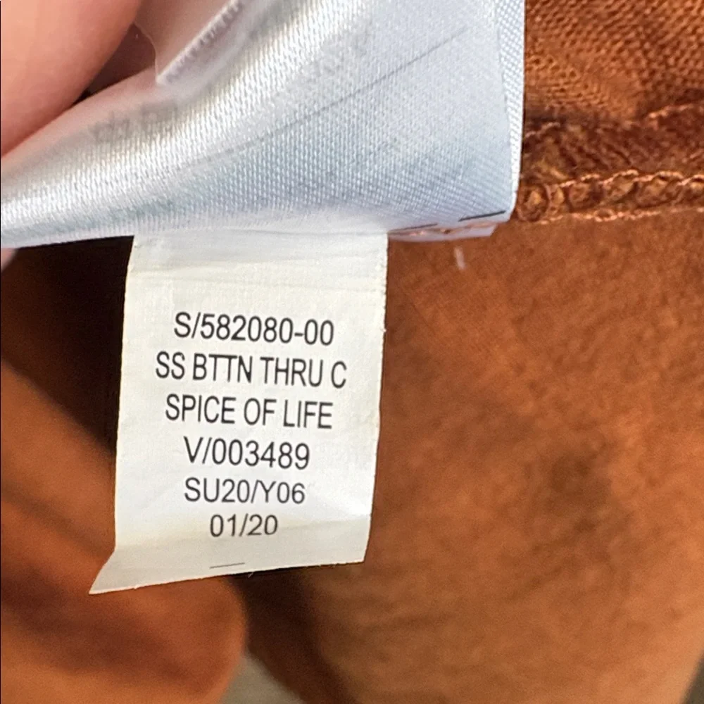 NWT Old Navy Waist-Defined Linen-Blend Tie-Belt Shirt Dress - Picture 5 of 7